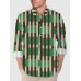 Plaid Series Artistic Hand Painted Colorblock Stripes Men's Long Sleeve Shirt