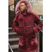 Mens Warm Suede Shearling Thicken Hooded Midi Coat