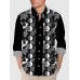 Plaid Series Mid-Century Black Check Printing Men's Long Sleeve Shirt